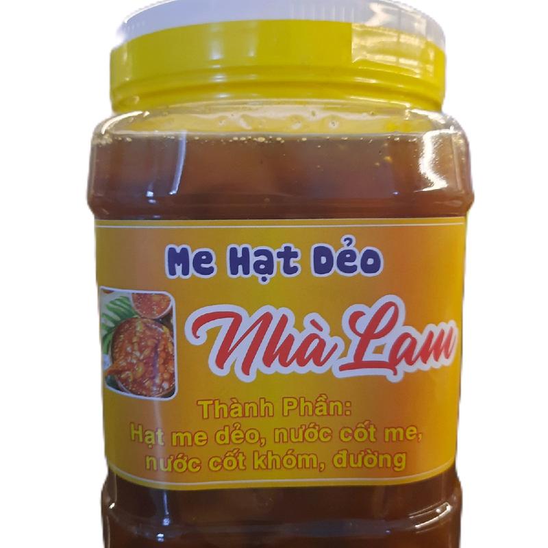 1 hộp Me hạt dẻo 1kg kèm đậu phộng rang nhà, dùng để pha nước uống giải khát Chua