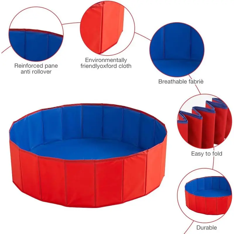 Mineup Foldable Baby Ball Pit - 80cm Ocean Ball Pool for Toddlers Boys Girls Indoor Outdoor Playpen 2