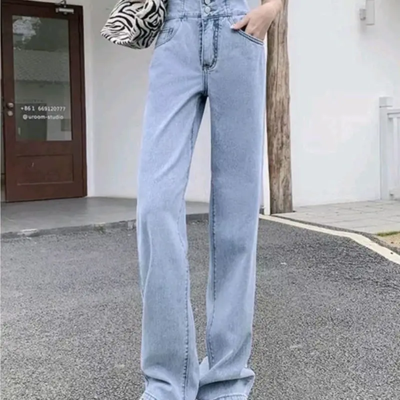 Petter Denim J23 Celana Panjang HW Kulot Jeans Boyfriend Jeans Korea Jeans Celana Jeans Impor Jeans Highwaist Celana Highwaist Newjeans Jeans Korean Style Celana Jeans Wanita Korea Celana Kulot Tebal 7