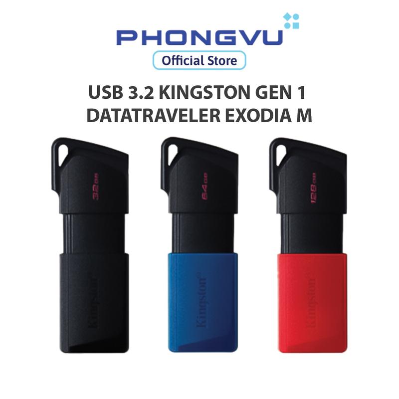 ổ cứng di động/ USB 3.2 Kingston Gen 1 DataTraveler Exodia M - Bảo hành 60 tháng