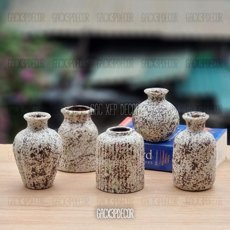 Lọ hoa gốm sứ mini phong cách Retro Decor Decor Phòng