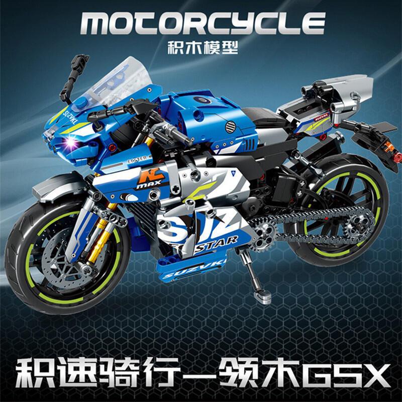 Product Introduction of 2024 Speed Champions Modern High Tech Technic Moto Dirt Bike Racing Motorcycles Model Building Blocks Sets Brick Kids 6