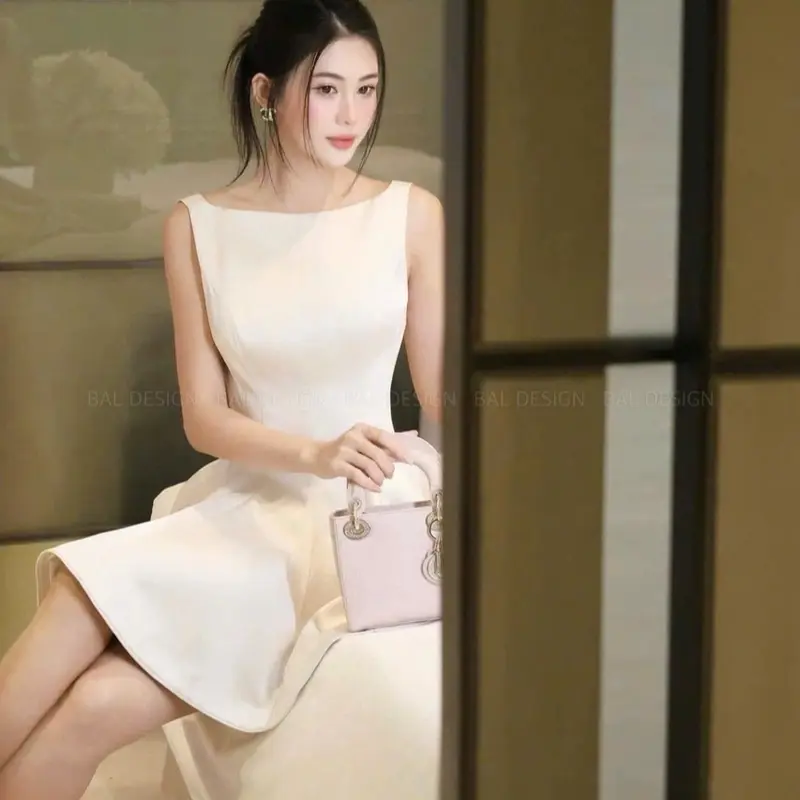 Váy tacta hai màu khoét lưng mềm dày dặn chuẩn form 2