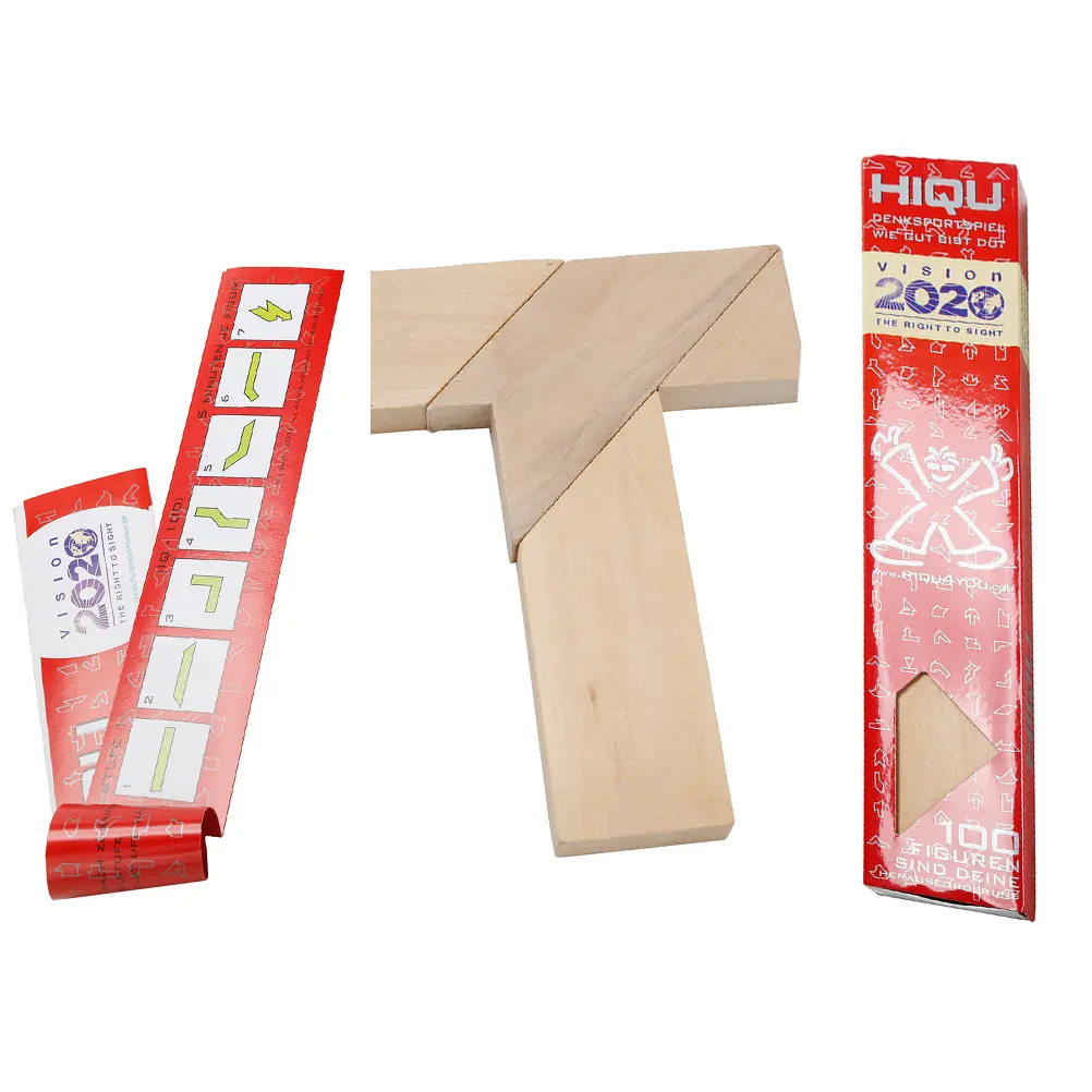 Bộ Ghép Hình Chữ T, Bộ Ghép Hình thử thách Trí Não Bằng Gỗ Tangram, Đồ Chơi Trí Tuệ Cho Trẻ Em, 1 Miếng Toy