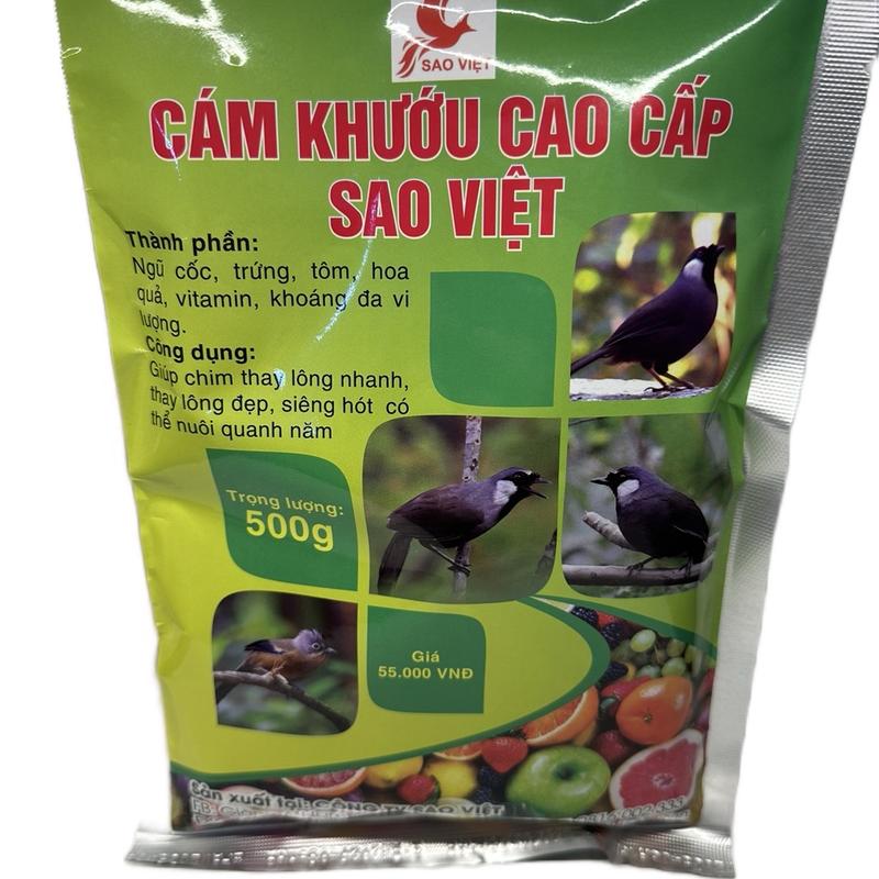 Mua 2 tặng 1:  Cám Chim Khướu Sao Việt Nuôi Thay Lông và Thi Đấu 500g 1 gói
