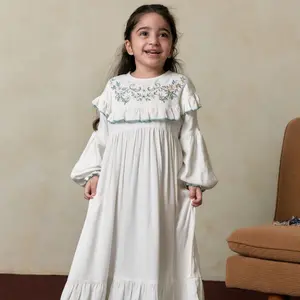 [HELLOMINI] 2-8T Safa Dress Gamis Katun Anak Perempuan | Baju Lebaran Idul Fitri 2025 HMN44