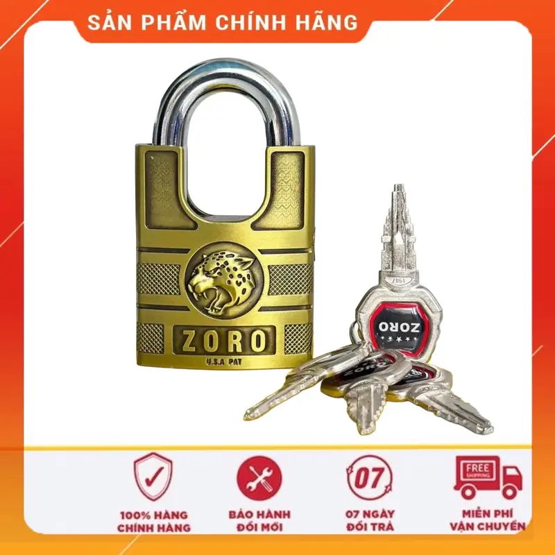 Ổ khoá  ZORO chìa kiếm chống chìa vạn năng phiên bản mới ,thép không rỉ ,bảo hành 12 tháng . 0