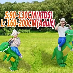 Kostum Dinosaurus Tiup Inflatable Anak & Dewasa – Bahan Poliester Tahan Lama,Mudah Dipakai, Desain Realistis untuk Pesta, Lucu dan Menarik untuk Pertunjukan Panggung 【TOPSLINGS】