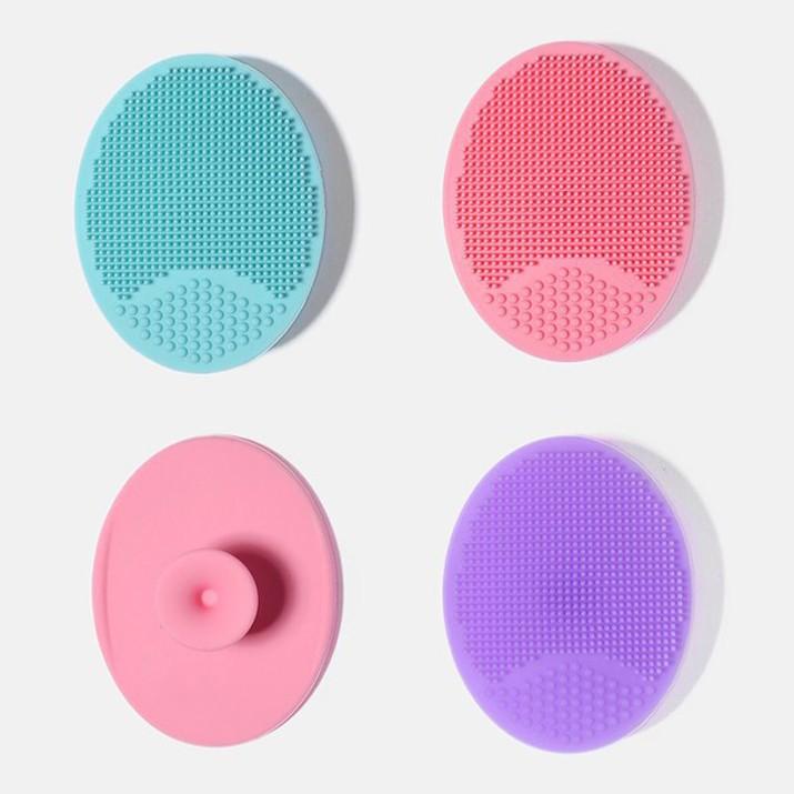  Combo 2 Mếng rửa mặt massage Cleansing Pad giảm mụn đầu đen Nữ Skincare Làm Đẹp Da Silicon 