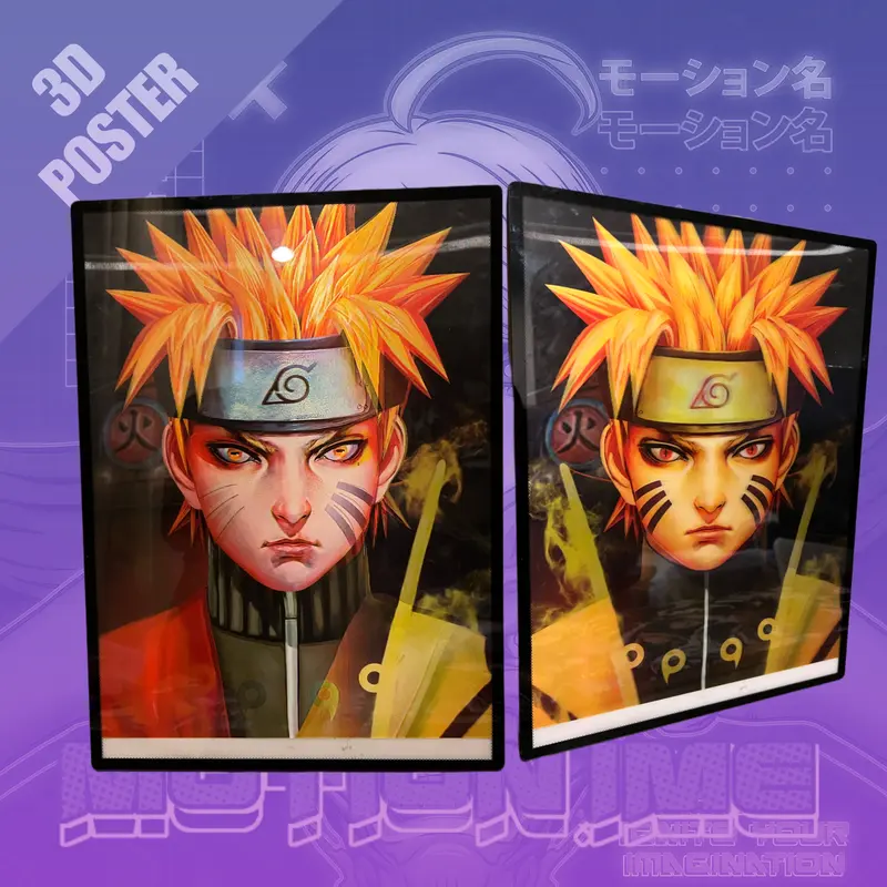 3D Poster Lenticular Naruto Sasuke Itachi Anime Hiasan Dinding Wall Decor 3
