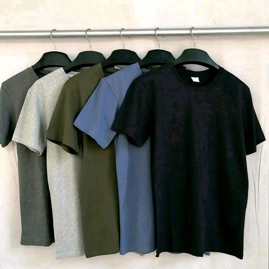 Áo Thun Trơn Nam Vải Thun Giày Dặn Co Giãn - Cổ Tròn - Menswear giao ngẫu nhiên NAM