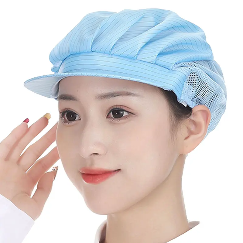 Mũ Đầu Bếp, Mũ Nhà Bếp Nấu Ăn, Mũ Lưới Che Tóc Phục Vụ Thực Phẩm, Mũ Len Lỗ Thông Hơi Nhà Hàng, Có Vành