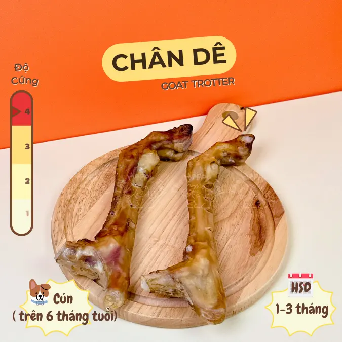 Treat Gặm CHÂN DÊ Sấy Siêu Chất Lượng Dành Cho Chó -  Làm Chắc Khoẻ Răng Miệng