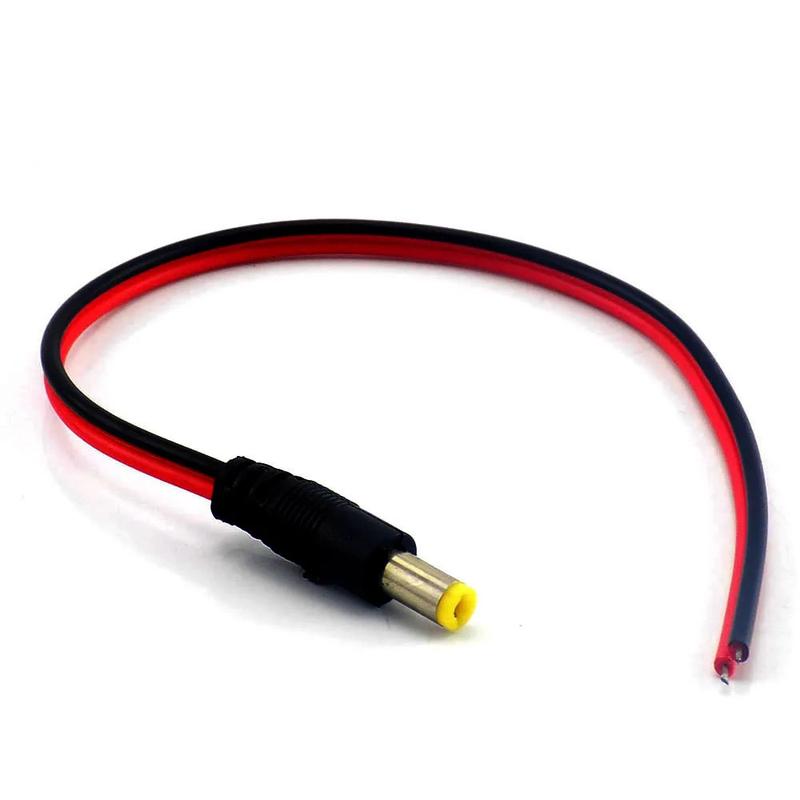 OhLinTek 1/5/10pcs 12V DC 5521 Male Female Connectors jack cable adapter plug power supply wire cord 5.5 x 2.1mm for LED Strip Light CCTV Camera 5