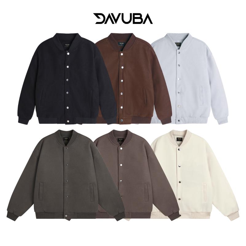 Áo khoác Bomber DAVUBA dạ ép chần bông 3 lớp SM115
