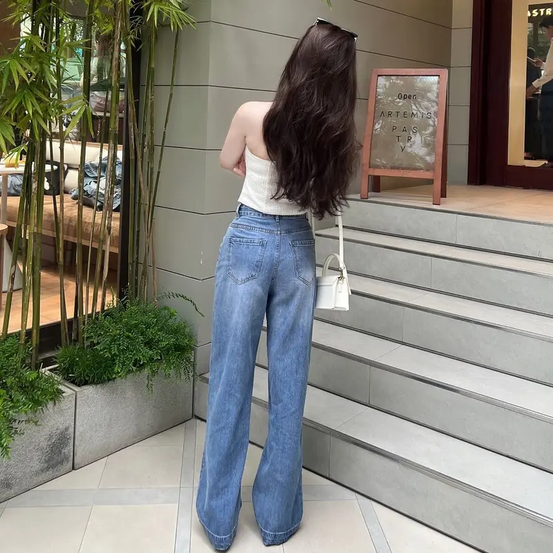 [A212] Quần Jeans nữ form cơ bản gấu 3p ,cạp cao siêu tôn dáng 5