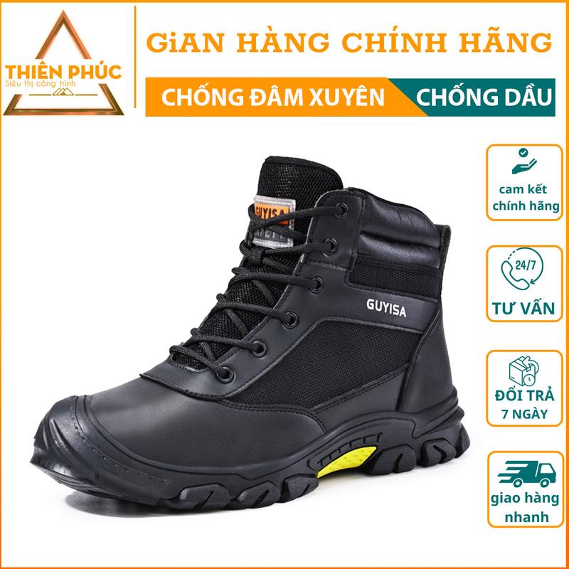 Giày bảo hộ  động nam cổ cao kiểu dáng thể thao, giày bảo hộ chống đinh, giày bảo hộ chống va đập, giày bảo hộ nam 2025