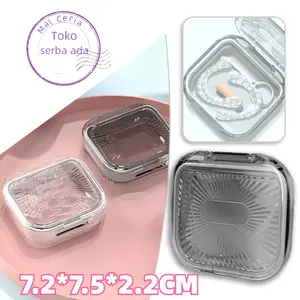 Kotak Penyimpanan Gigi Palsu Tempat Gigi Wadah Gigi Palsu Box Retainer Gigi Box Retainer