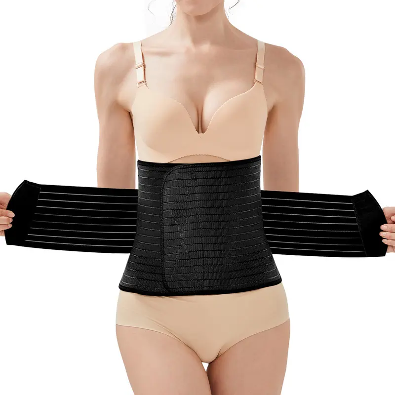 Postpartum Belly Band for Women, Adjustable Abdominal Binder Wrap, Recovery Girdle Belt for C Section, Post Partum Waist Belt for Women 2
