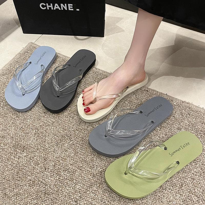 Dép Xỏ Ngón, Thiết Kế Đơn Giản, Chất Lượng Cao, Dép Nữ Mùa Hè Ngoài Trời, Chất Liệu Ván Ép, Dép Chống Trượt, Cao Cấp 3