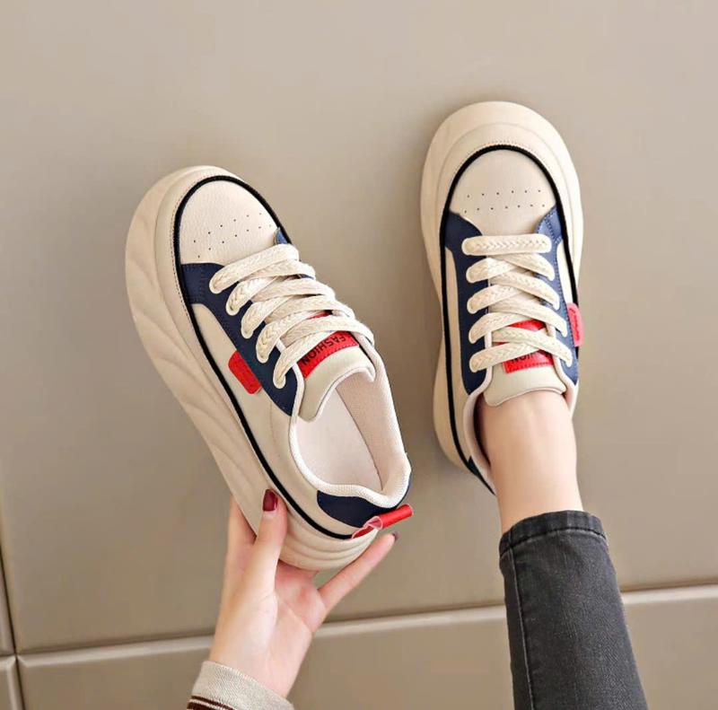 giày da nữ  -tăng chiều cao - phong cách hàn quốc -mã 03 giay  doc Shoes Sneaker Nhung 9
