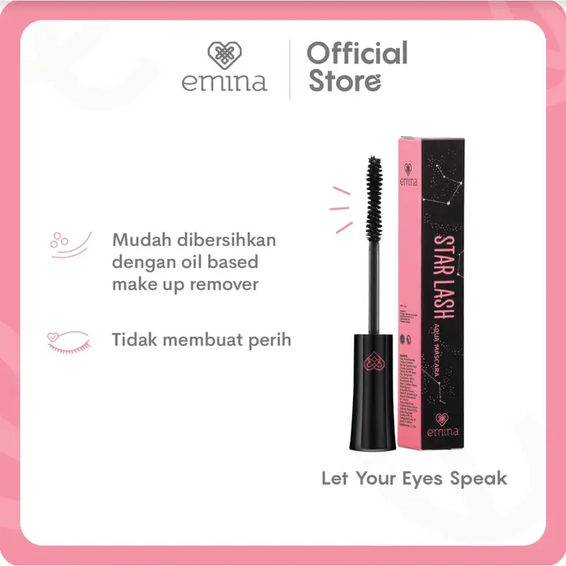 Emina Star Lash Aqua Mascara 5 g - Lentik dan Natural Mudah Dibersihkan 2