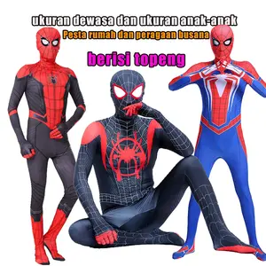 Kostum Miles Hero expedition Spiderman Homecoming Costume Superhero Marvel pria dewasa Iron Spiderman