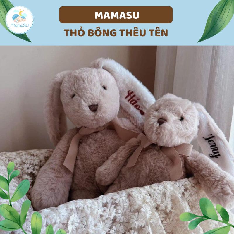 THÊU TÊN Thỏ Bông lông mềm thêu tên cho bé theo yêu cầu - Gấu bông Jellycat thêu tên gối ôm trẻ em siêu dễ thương Quà Tặng Giáng Sinh Quà Tặng Noel Thú Bông Toy Thú Nhồi Bông Đồ Chơi Voi pam thỏ
