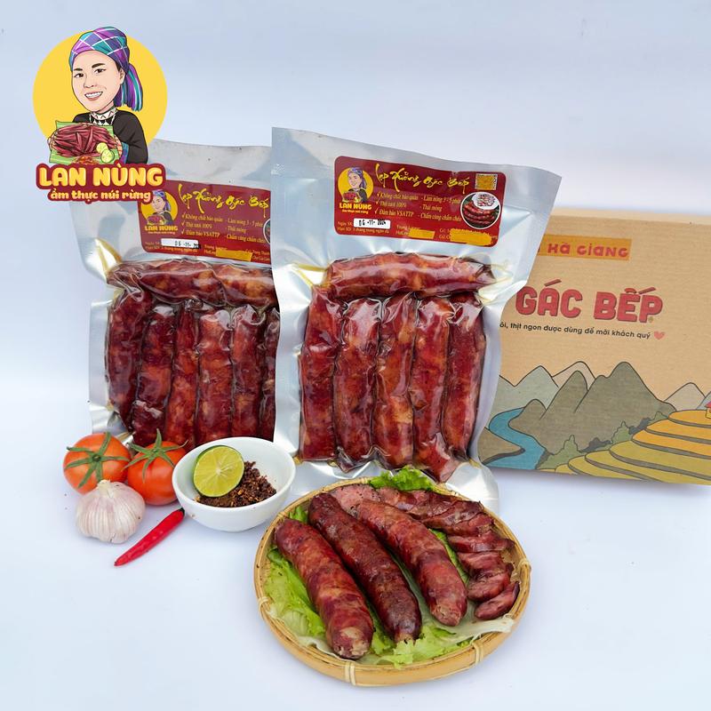  Lạp Xưởng Gác Bếp 1kg Lan Nùng - Đặc Sản Hà Giang Heo Food Cay 