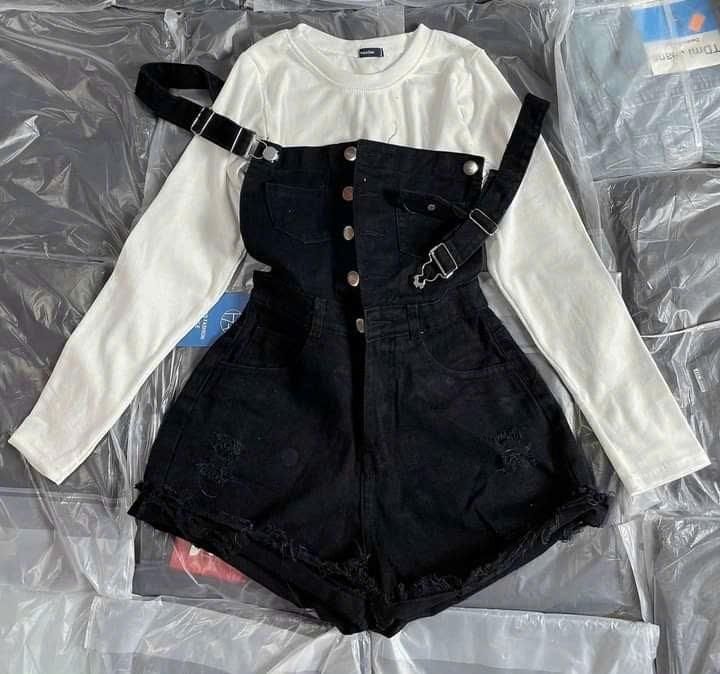 Product Introduction of Yếm jean quần rách kiểu  Nữ Denim Nữ Denim 5