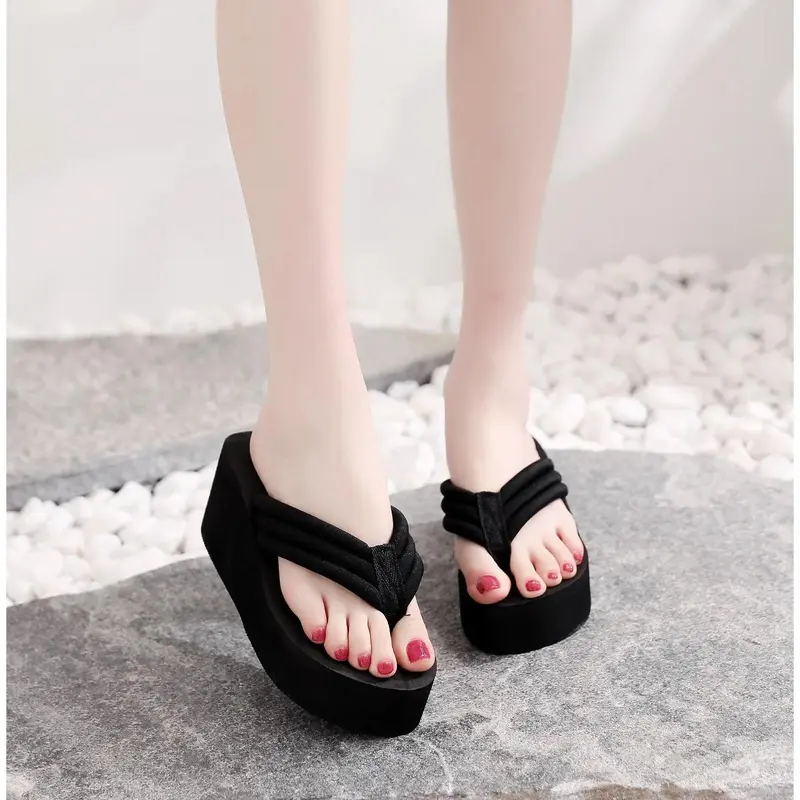 Dép xỏ ngón kẹp ngón phong cách Bohemian mùa hè cho nữ Dép đế xuồng chống trượt Giày đi biển Dép đi biển thời trang Dép nữ thường ngày 0