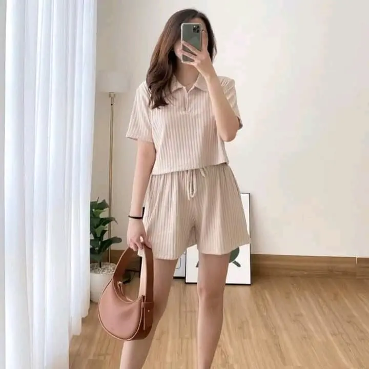 Luna Hornet Set Crop Top Hotpants Celana Pendek Setelan Pakaian Wanita Two Piece Set Terbaru 2023