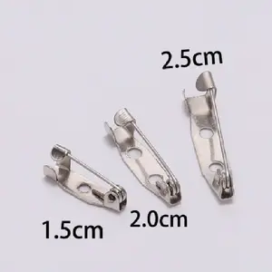 peniti bros 100 pcs silver 1.5 cm , 2 cm dan 2.5 cm lubang 2 jilbab hijab dagu aksesoris 1.5cm 2.5cm 1,5cm 2cm 2,5cm Panjang Muslim Kerudung
