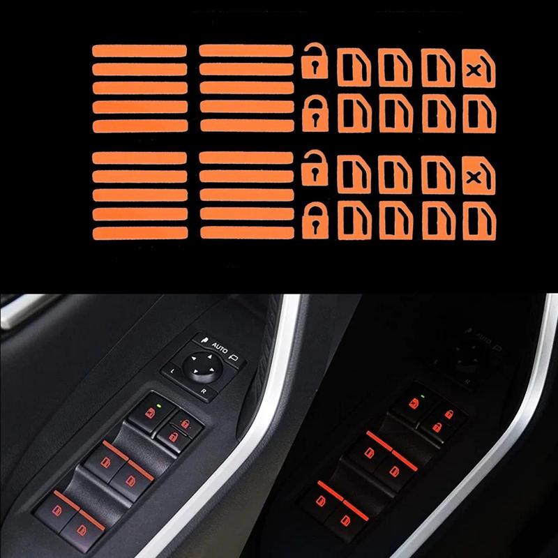 Product Introduction of Luminous Window Button Sticker Fluorescent Windows Lifter Door Switch Stickers Night Safety Decal Car Interior Decals Auto Part 3