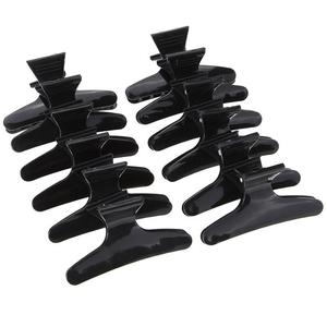 Pinzas para el cabello en forma de mariposa de color sólido, 12 piezas de pinzas de garra para mujeres, pinzas profesionales para posicionar y seccionar el cabello para salones de belleza y barberías, set de accesorios para salones de peluquería