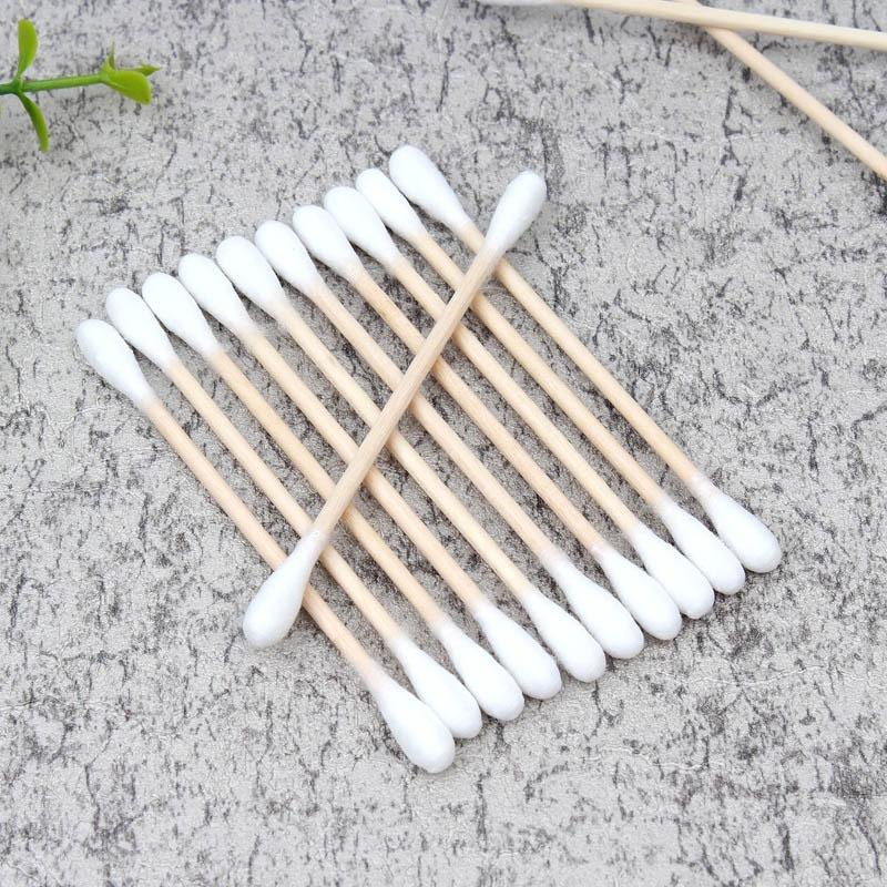 Tăm Bông Gói 100 Chiếc Bằng Gỗ Tre Chắc Chắn Tiện Lợi Tăm Bông Ngoáy Tai Tre Thân Thiên Môi Trường 4