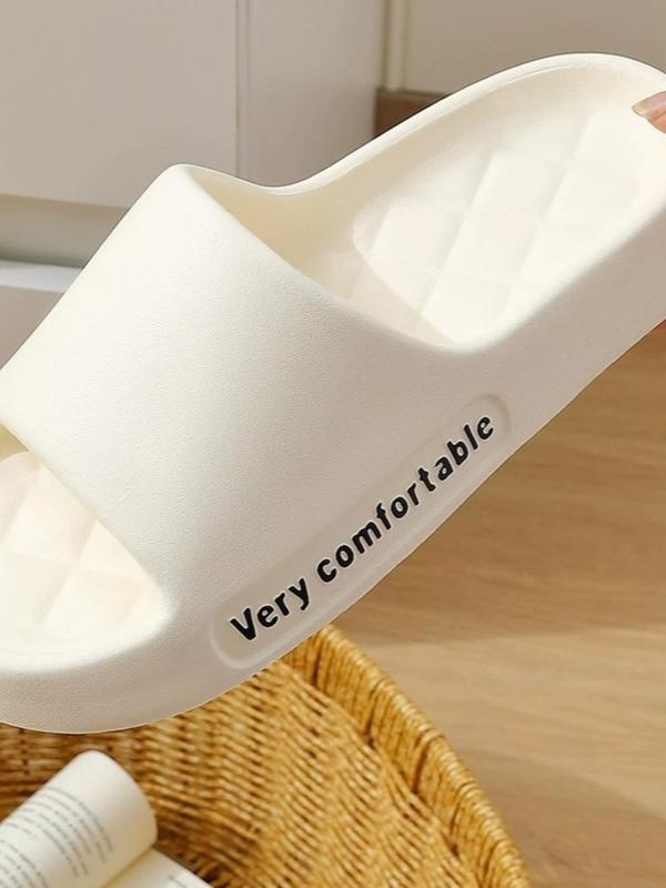 Women's Simple Style Plain Color Slides, Casual Comfortable Home Slippers, Soft Non-slip Slippers for Indoor & Outdoor Wear, Walking Shoes 7