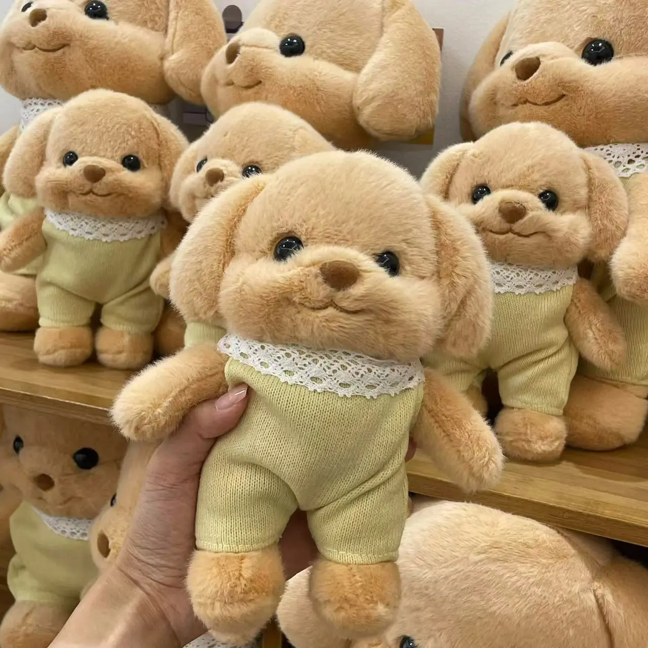 20cm Miniso Original Sylvanian Cute Poodle Baby Plush Toy Family Puppy Persian Cat Doll Toys Room Decoration Plush Kids Gift