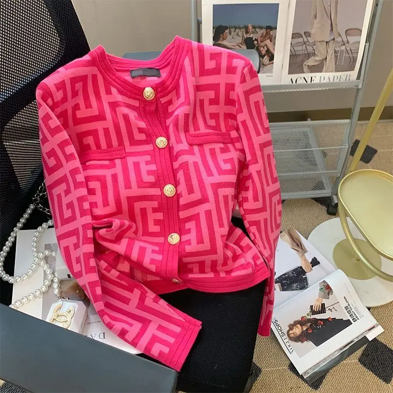 Jaket untuk Wanita, Fesyen, Pakaian, Diskaun Potongan Label, Mewah, Gaya Klasik, Kardigan Berkait Pendek, Anti-Penuaan, Lengan Panjang, Kot, Kot Wanita, untuk Wanita, Pelepasan