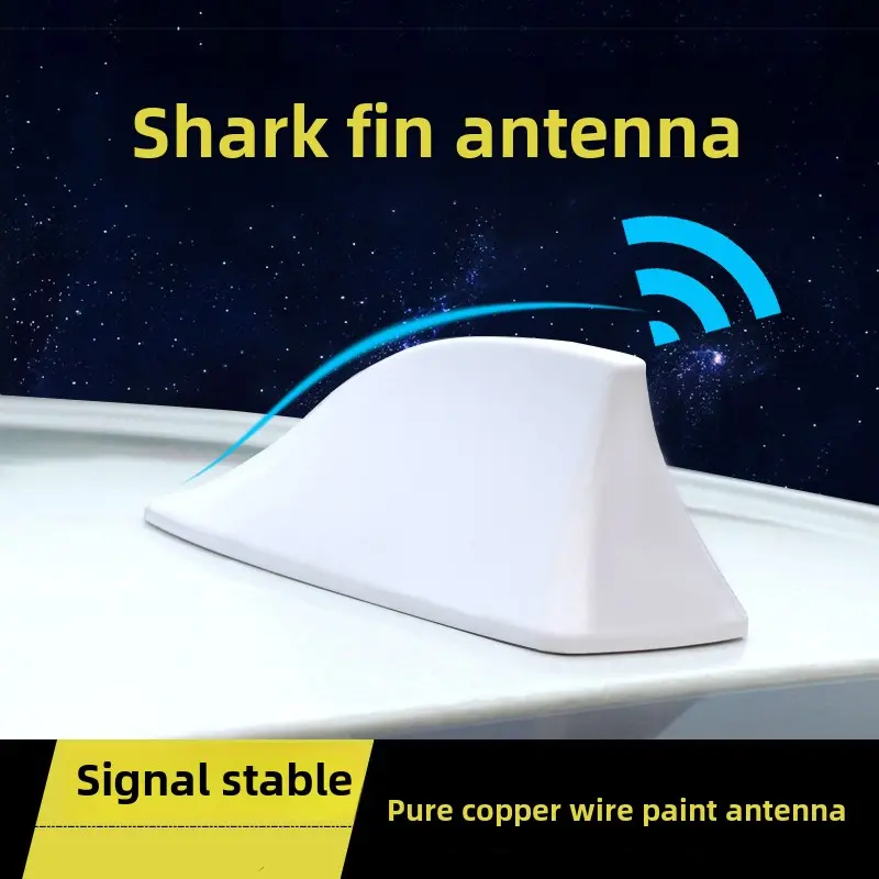 Car Decoration Shark Fin Antenna with Signal Reception Dedicated Antenna Roof Spoiler Antenna Modification No Drilling Required Shark fin antenna cover  Automobile antenna cover