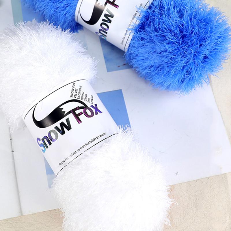 Product Introduction of 98g/Roll Double-Sided Fluffy Knitting Yarn DIY Hat Scarf Sweater Winter Warm Crochet Thread DIY Sewing Accessories 21