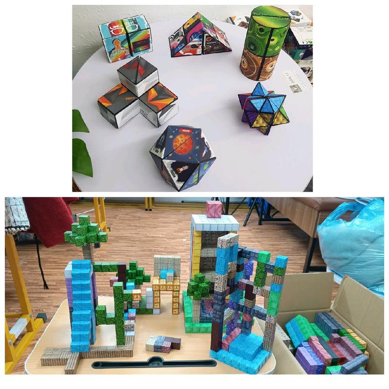 Đồ chơi Rubik 3D hình khối không gian 3 chiều, Rubik minecraft xếp hình độc lạ kute. Toy cube