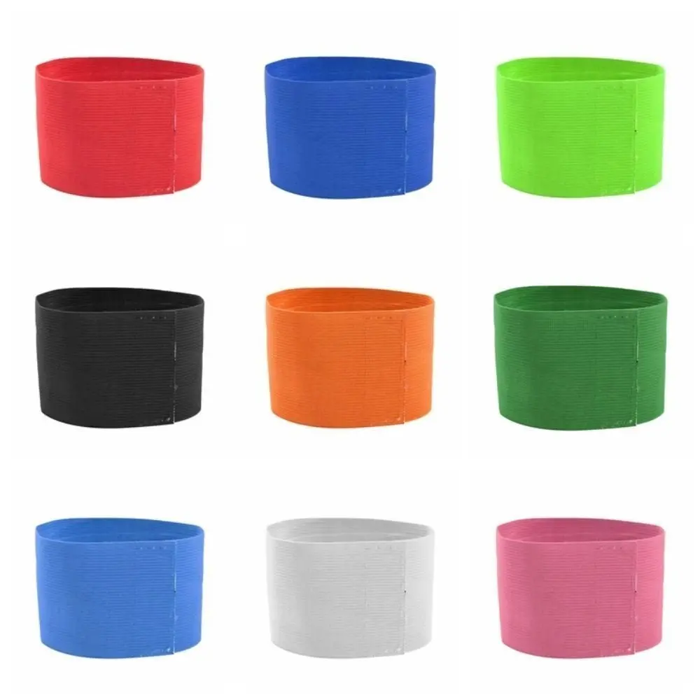 High Quality Nylon hook and loop Armband Solid Color Elastic Group Armband Football Arm Band