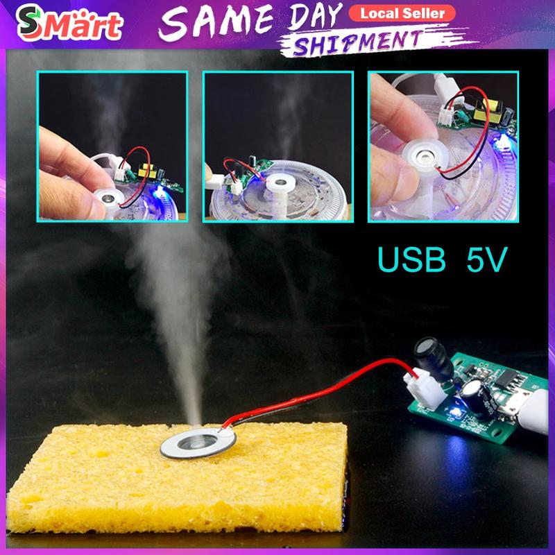 5V Micro USB Ultrasonic Mist Maker Atomizer 16mm Transducer Film ...