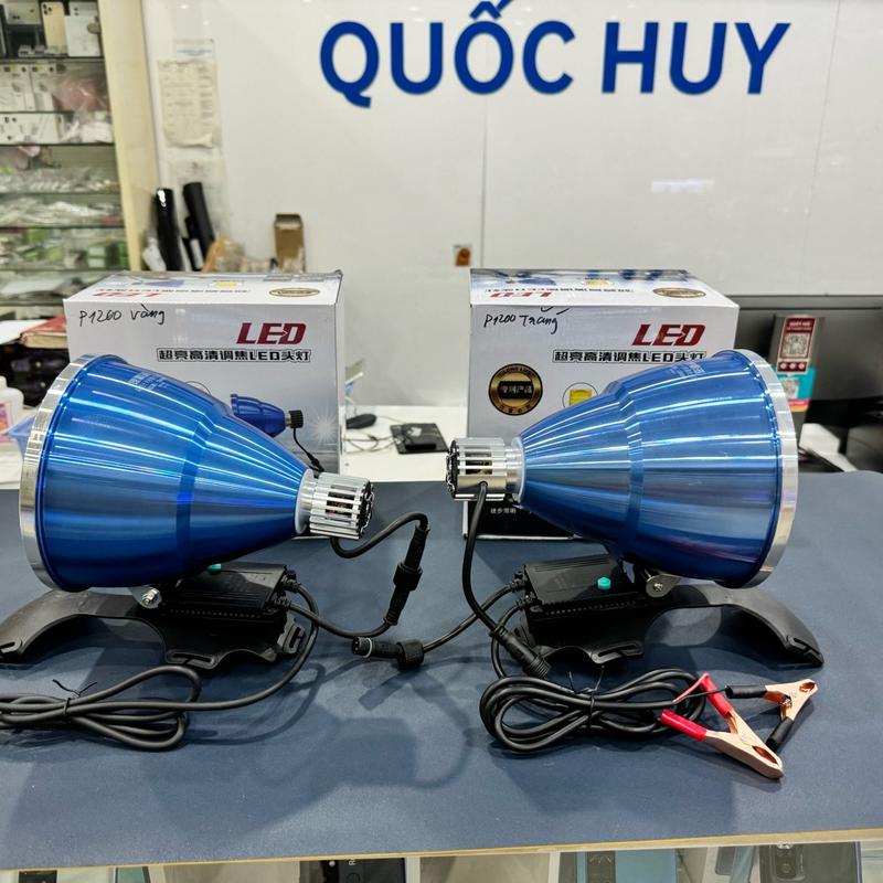 Đèn led đội đầu sáng nhất thế giới P1200 120.000W soi nấm mối soi ếch câu cá