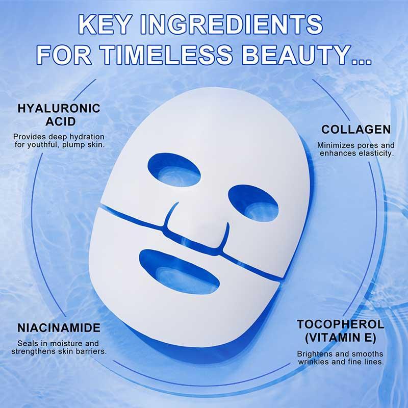 YECUCE 6 Counts/box Exclusive Gift Box, Bio-collagen Brightening Mask, Deep Moisture Lock, Luxurious Bio-collagen & Niacinamide & Vitamin E Essence, Suitable for All Skin Types, Sleep Nourishment, Travel Portable, Christmas Surprise Gift 4