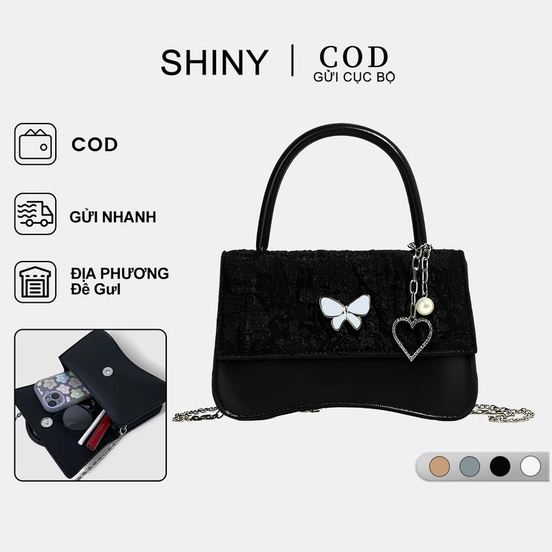 túi xách nữ đeo chéo mini da sang trọng túi Dây Xích Họa Tiết Thời trang hàn quốc bag Trái Tim Xinh Xắn Màu Đen, Trắng, Xanh Xám Và Be túi đi tiệc túi đeo chéo hottrend 2023 Hoa