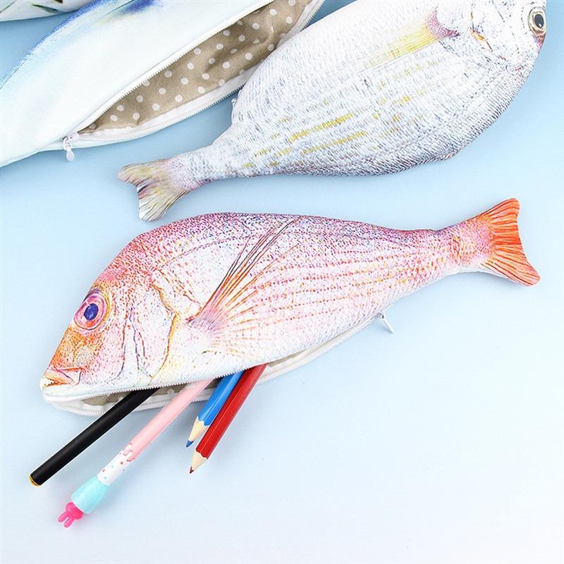 Product Introduction of Hộp Đựng Bút Chì Cá Mô Phỏng, Thiết Kế Dễ Thương, Phong Cách Kawaii Hoạt Hình, Có Khóa Kéo, Dung Tích Lớn, Túi Lưu Trữ Cầm Tay Thích Hợp Cho Văn Phòng Phẩm, Hộp Đựng Bút, Túi Đựng 9
