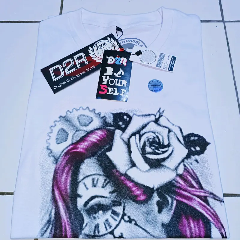 Kaos Distro Original Murah Bandung D2R motif 3D Baju pria wanita keren 3