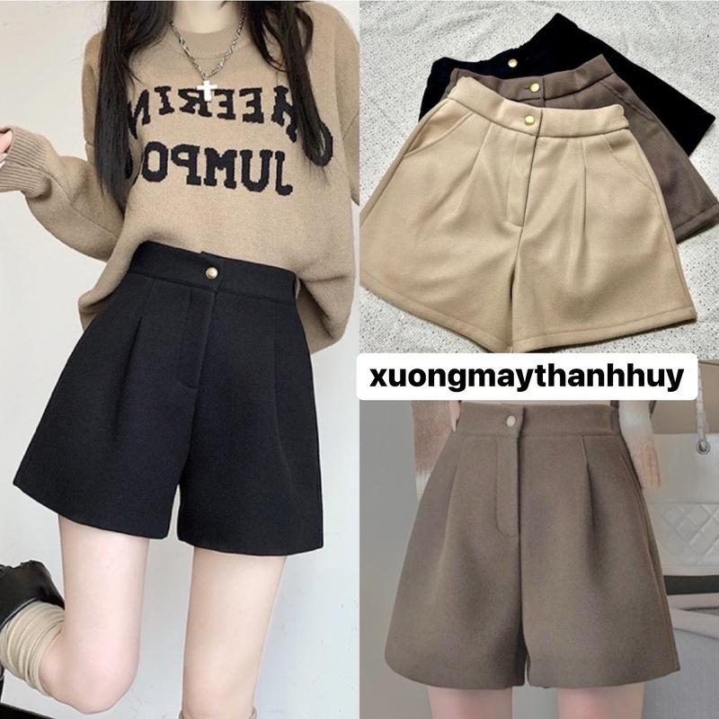 Quần short dạ,quần đùi dạ cho nữ quần đùi nữ chất dạ dáng basic- M30